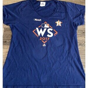 Houston Astros  MLB Womens Authentic Collection World Series shirt Majestic L